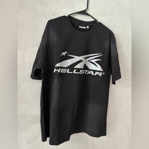 Hellstar Classic Logo T-shirt with silver glitter print, men’s size small, NWT!